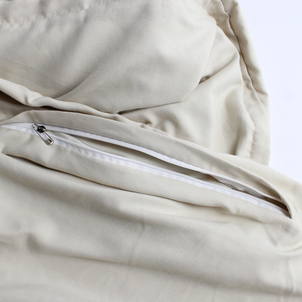 Duvet Cover Full Size 95 x 80 inch Beige Extra Soft Synthetic Zipper