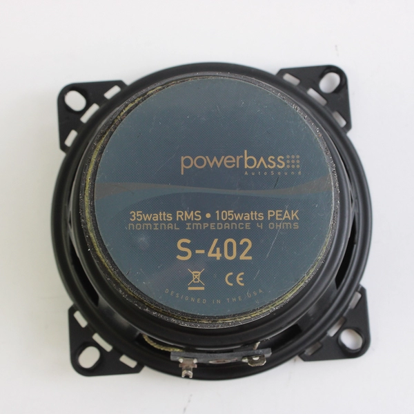 Power Bass AutoSound S-402 4" Coaxial Car Speaker UNTESTED