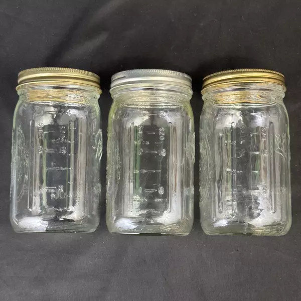 Lot Of 3 Ball Wide Mouth Quart Canning Jars With Rings