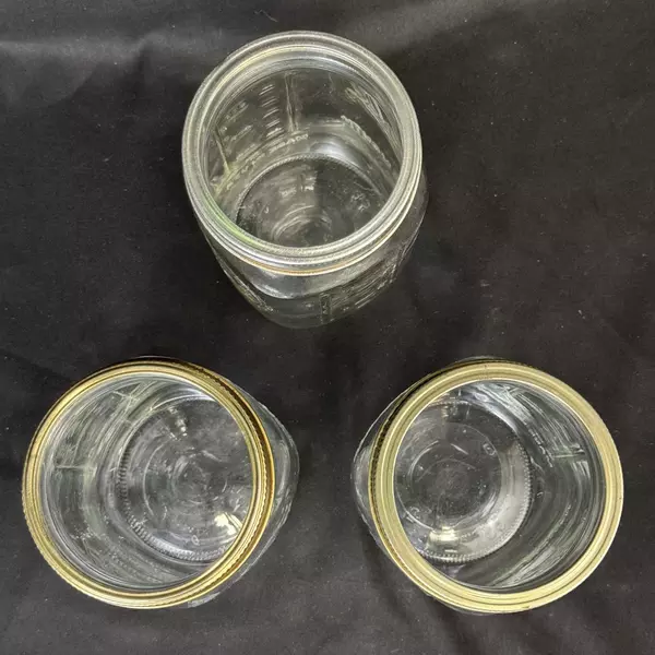 Lot Of 3 Ball Wide Mouth Quart Canning Jars With Rings