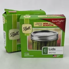 2 Sealed Boxes of Ball Wide Mouth Canning Jar Lids Dates Of 2011 And 2017