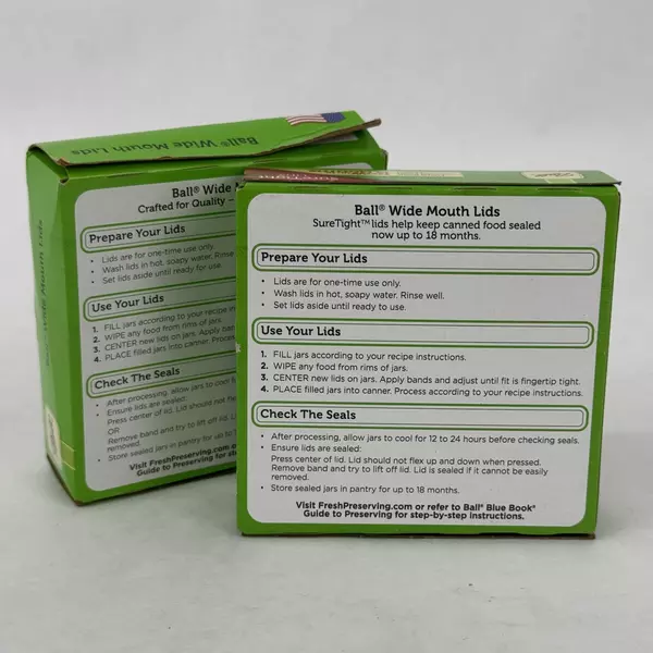 2 Sealed Boxes of Ball Wide Mouth Canning Jar Lids Dates Of 2011 And 2017