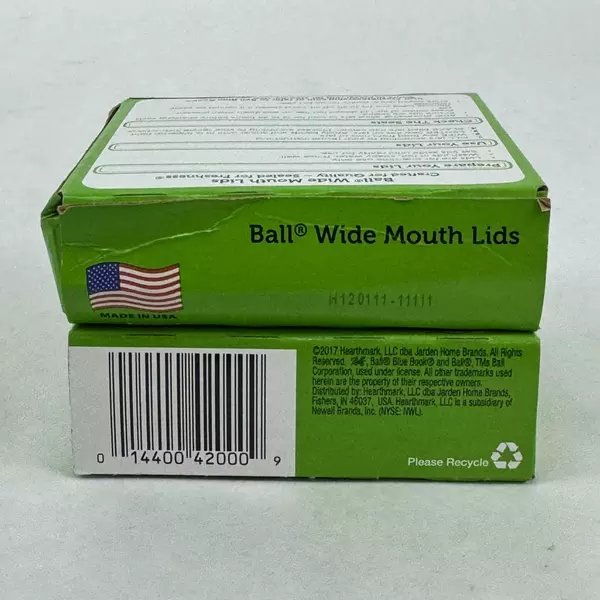 2 Sealed Boxes of Ball Wide Mouth Canning Jar Lids Dates Of 2011 And 2017