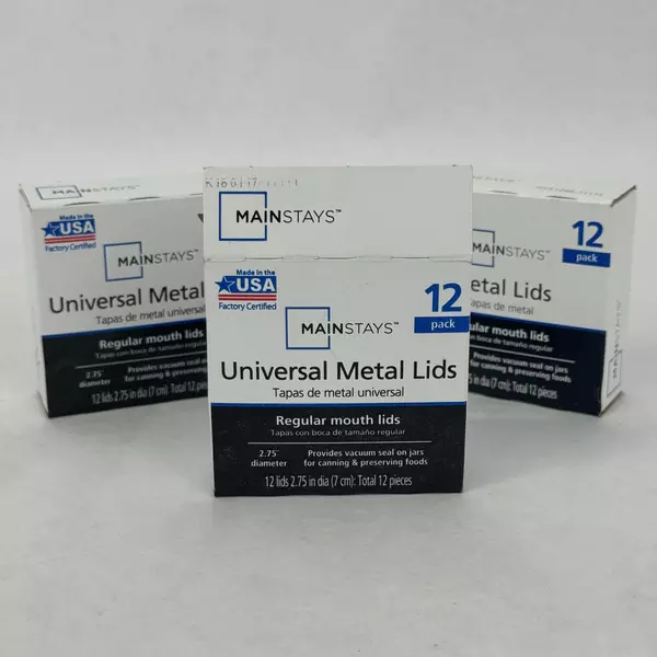 Two Full Boxes And 1 Partial Box of Mainstays Regular Mouth Lids 32 Lids