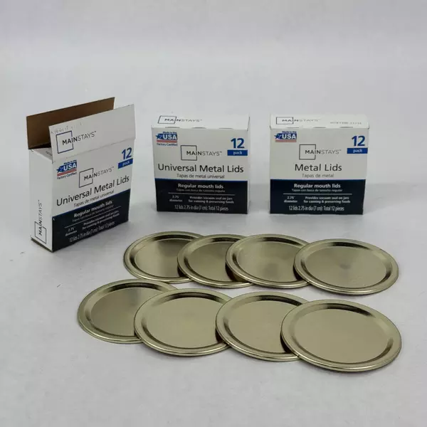 Two Full Boxes And 1 Partial Box of Mainstays Regular Mouth Lids 32 Lids