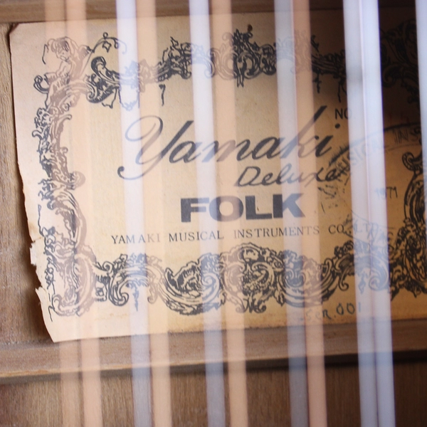Yamaki Deluxe Folk Acoustic 12 String Guitar 1971 No. 215 No Pick Guard