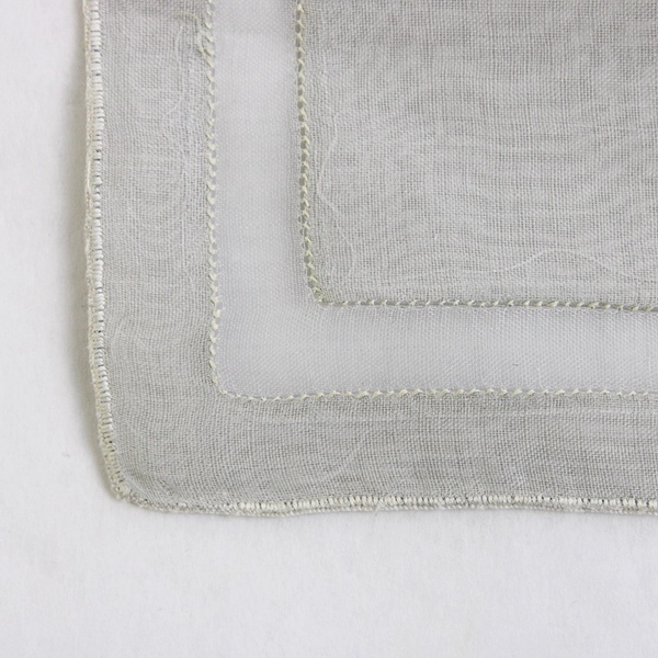 Set of 7 Vintage Handmade Gray Gauze Decorative Napkins 8 x 5 inch