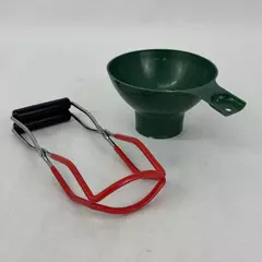 Green Norpro Plastic Canning Funnel And Red Handle Jar Lifter