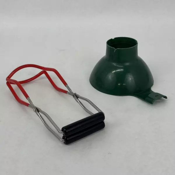 Green Norpro Plastic Canning Funnel And Red Handle Jar Lifter