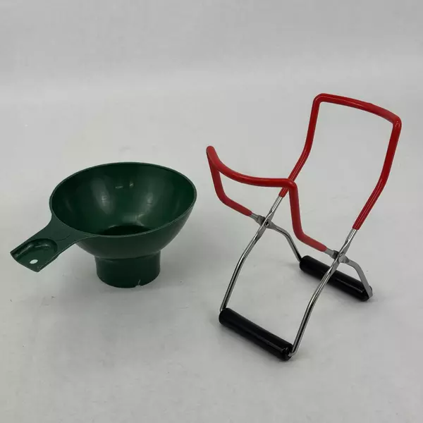 Green Norpro Plastic Canning Funnel And Red Handle Jar Lifter