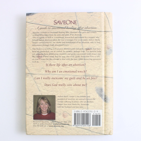 SaveOne A Guide to Emotional Healing After Abortion Sheila Harper 2003 HC Spiral