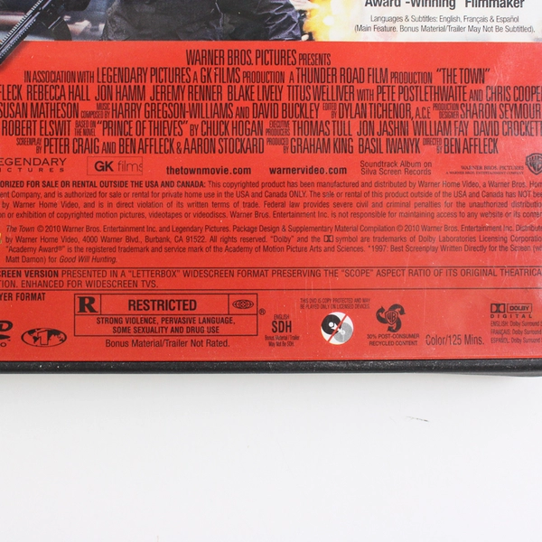 The Town 2010 DVD Warner Bros. Ben Affleck