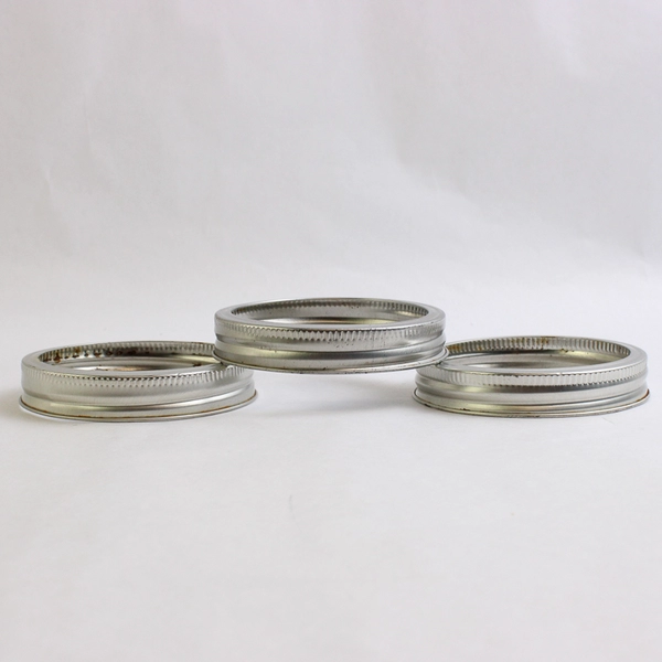 Lot of 15 Pre-Owned Canning Jar Rings Various Sizes