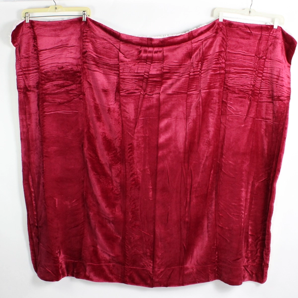 Fleece Throw Blanket 50 x 60 inch Red Faux Shearling Polyester