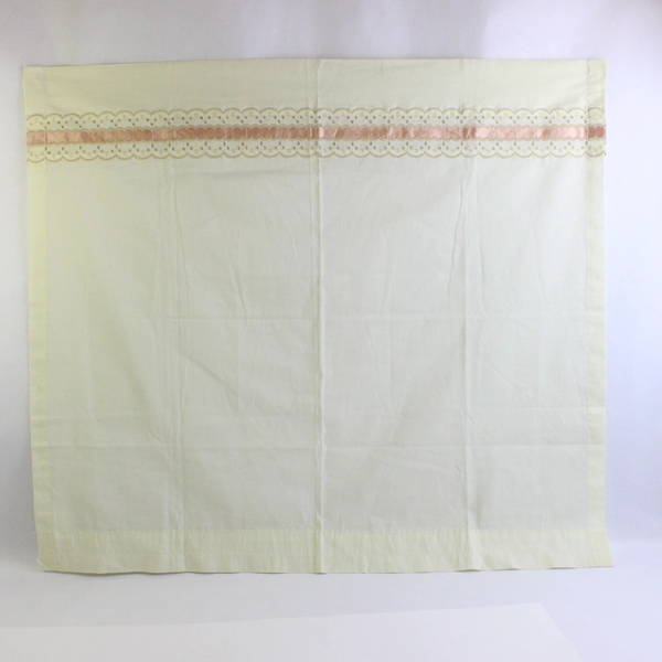 JCPenney Light Filtering Cafe Curtain Panel 34 x 30 Rod Pocket Yellow Pink