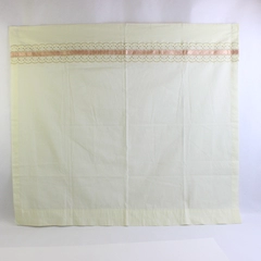 JCPenney Light Filtering Cafe Curtain Panel 34 x 30 Rod Pocket Yellow Pink