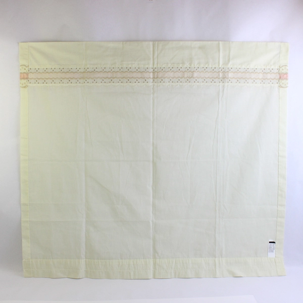 JCPenney Light Filtering Cafe Curtain Panel 34 x 30 Rod Pocket Yellow Pink