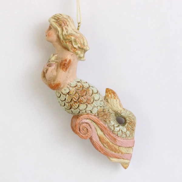 Mermaid Holding Starfish and Shells Ornament Figurine