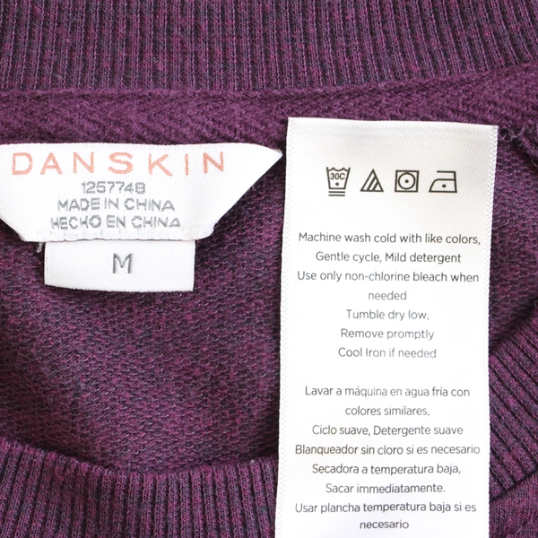 Danskin Burgundy Long-Sleeved Top Women's Size Medium