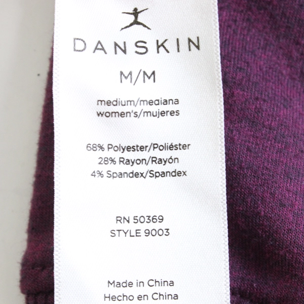 Danskin Burgundy Long-Sleeved Top Women's Size Medium