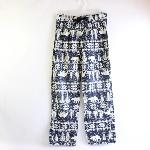 Old Navy Blue and White Winter-Themed Pajama Pants Women's Size XS