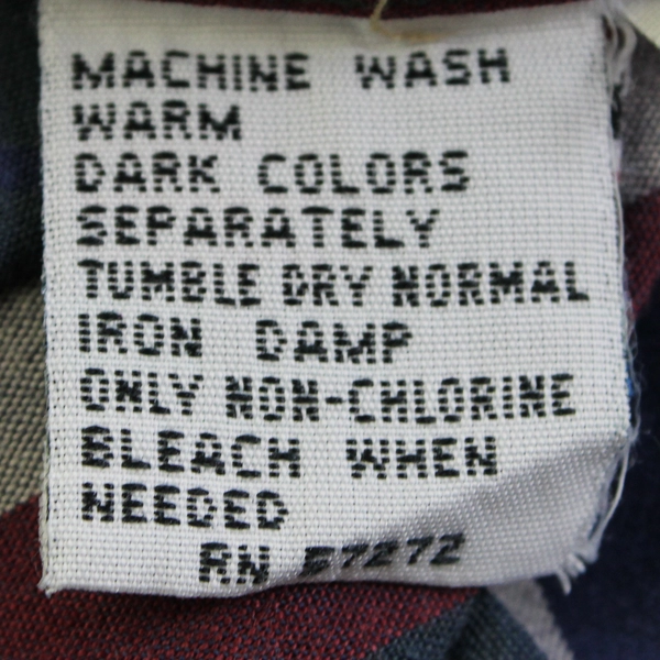 Perry Ellis Portfolio Red Blue Green Gray Striped Button-Up Men's Large