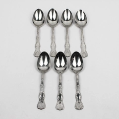 Lot Of 7 Reed & Barton Victoria (Stainless) Flatware Soup Spoons