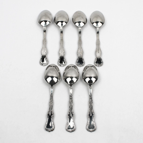 Lot Of 7 Reed & Barton Victoria (Stainless) Flatware Soup Spoons
