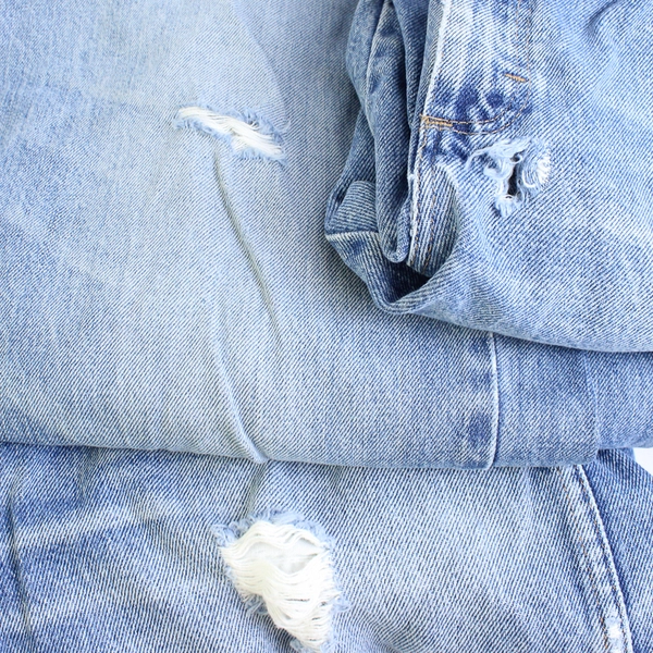 Lot of 3 Medium Wash Denim Jeans for DIY Craft Projects