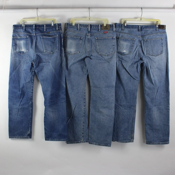 Lot of 3 Medium Wash Denim Jeans for DIY Craft Projects