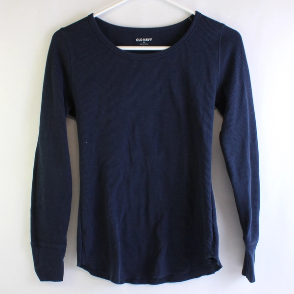 Old Navy Dark Blue Long-Sleeved Pajama Shirt Women's Size XS