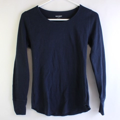 Old Navy Dark Blue Long-Sleeved Pajama Shirt Women's Size XS