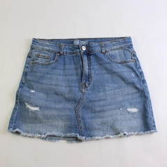 Wonder Nation Medium Wash Raw Hem Denim Skirt Girls' Size Large 10-12