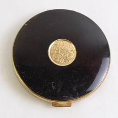 Vintage Revlon Ultima II Maroon Enamel Powder Compact with Mirror