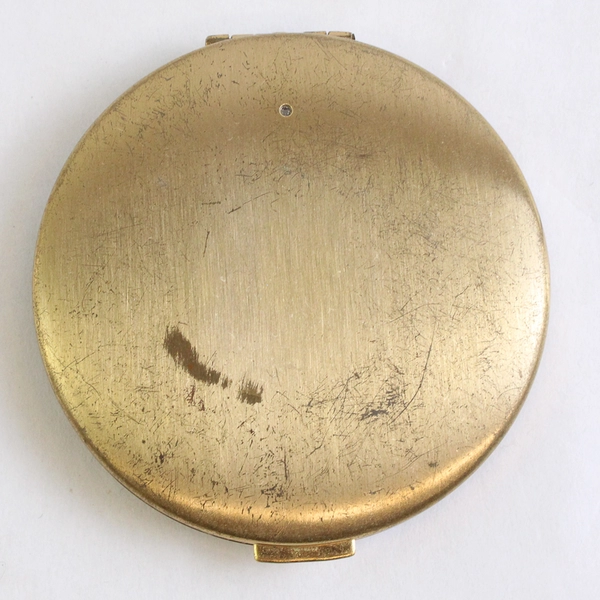 Vintage Revlon Ultima II Maroon Enamel Powder Compact with Mirror