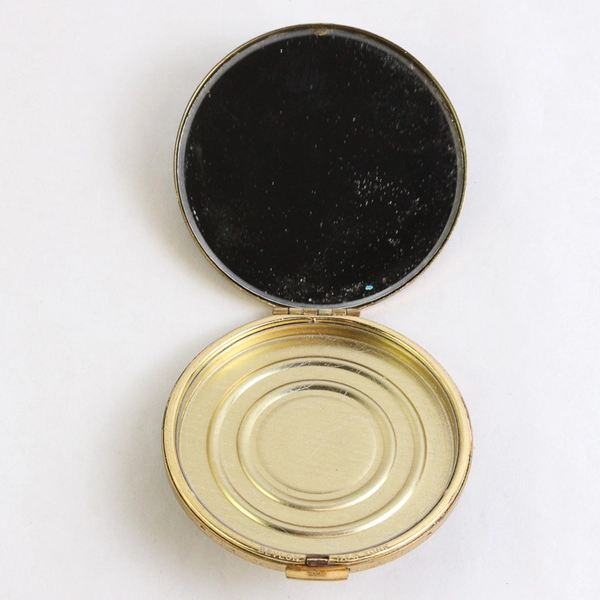 Vintage Revlon Ultima II Maroon Enamel Powder Compact with Mirror