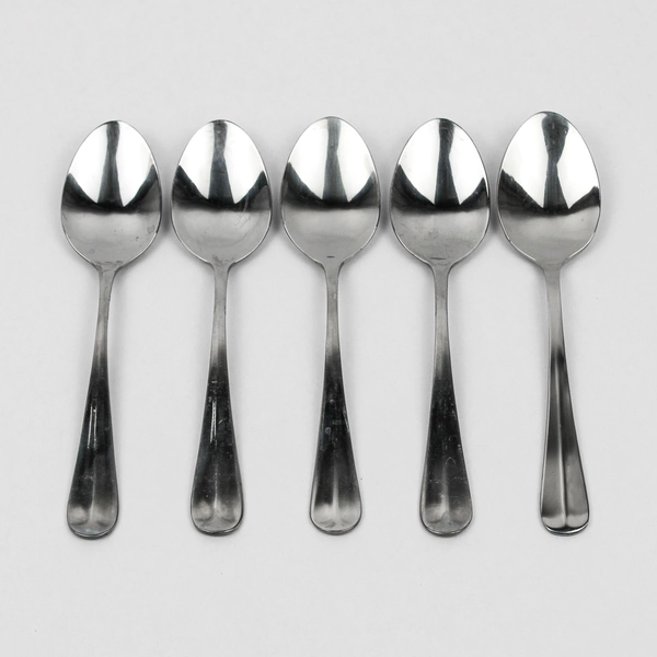 Lot Of 5 International Silver Gran Royal Stainless Flatware Teaspoons