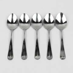 Lot Of 5 International Silver Gran Royal Stainless Flatware Teaspoons