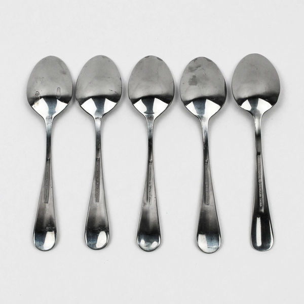 Lot Of 5 International Silver Gran Royal Stainless Flatware Teaspoons
