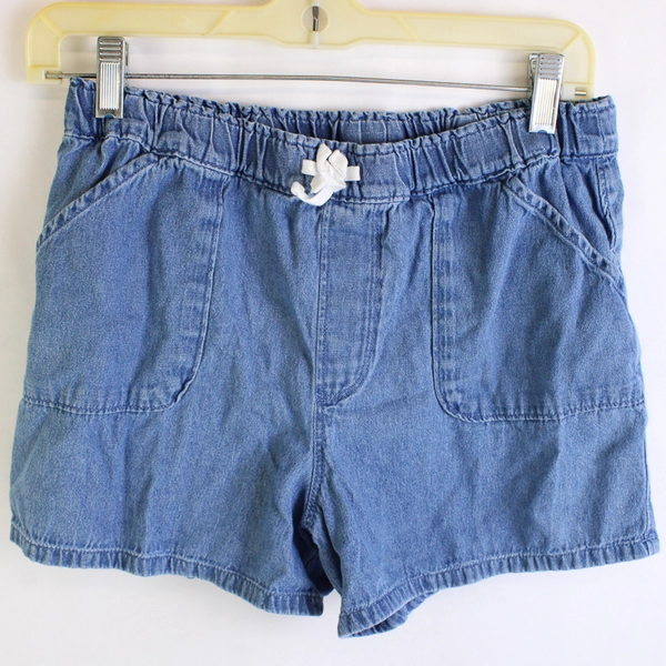 Wonder Nation Blue Cotton Shorts Girls' Size Large 10-12 Plus