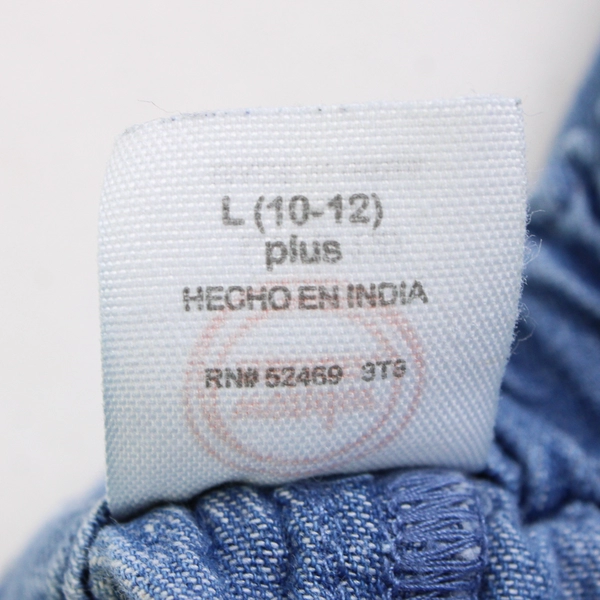 Wonder Nation Blue Cotton Shorts Girls' Size Large 10-12 Plus