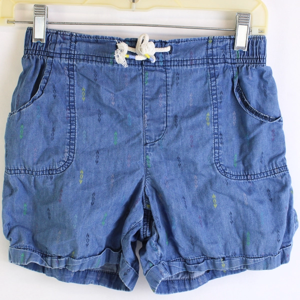 Wonder Nation Blue Cotton Shorts Girls' Size XL 14-16