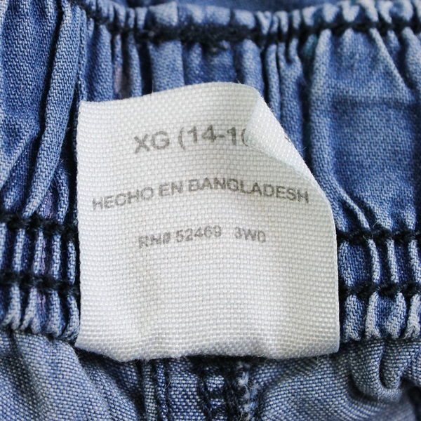 Wonder Nation Blue Cotton Shorts Girls' Size XL 14-16