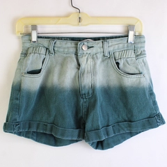 Miss Sparkling Green Dip Dye Denim Shorts Women's Size Small Flawed