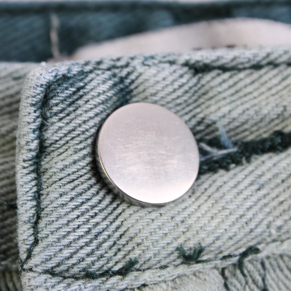 Miss Sparkling Green Dip Dye Denim Shorts Women's Size Small Flawed