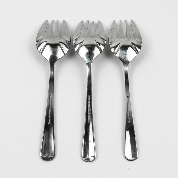 Lot Of 3 International Silver Gran Royal (Stainless) Cold Meat Serving Forks