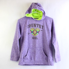Coconut Creek Purple Country Girl Graphic Hoodie Girls' Large