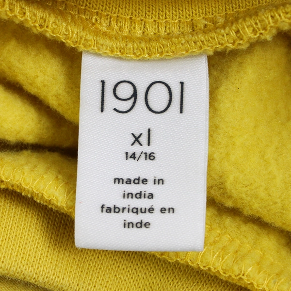 1901 Mustard Yellow Cropped Sweatshirt Girls' Size XL 14/16