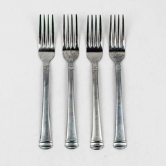 Lot Of 4 International Silver Riverton Frosted Stainless Flatware Forks
