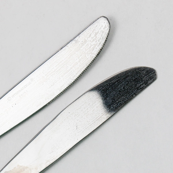 Lot Of 5 International Silver Riverton Frosted (Stainless) Flatware Solid Knifes